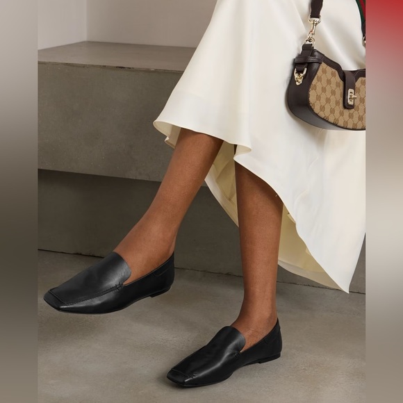 STAUD Becks Leather Loafers in Black 37.5 - Picture 16 of 16